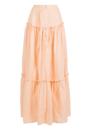 Olympiah Saia tiered maxi skirt - Orange
