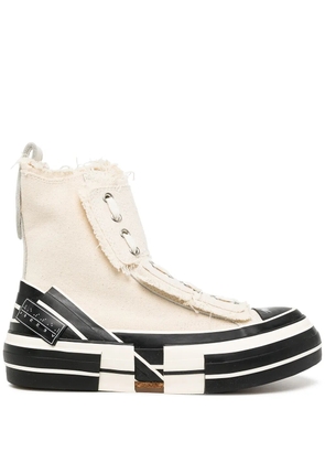 Y's lace-up hi-top sneakers - Neutrals