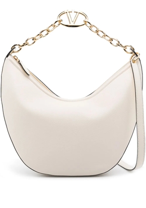 Valentino Garavani VLogo Signature leather shoulder bag - Neutrals