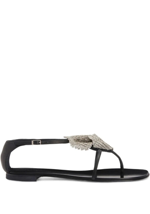 Giuseppe Zanotti Calla Flowers sandals - Black