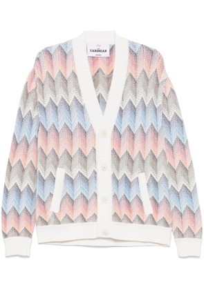Missoni gradient chevron cardigan - White