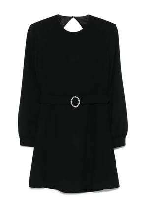 Saint Laurent embellished-belted mini dress - Black