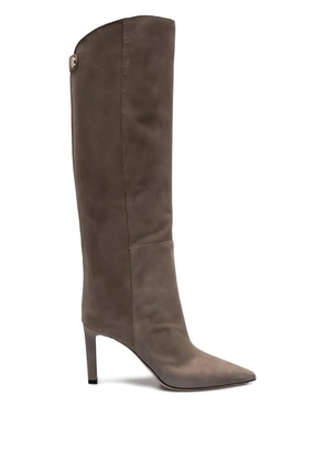 Jimmy Choo 85mm Alizze pointed-toe knee-high boots - Neutrals