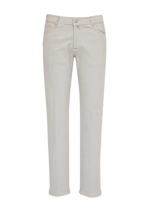 Kiton logo-patch jeans - Grey