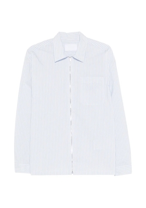 Prada striped zip-up shirt - White