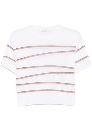 Peserico striped T-shirt - White