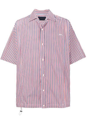 Juun.J striped short-sleeve shirt - White