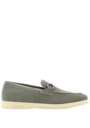 Ferragamo Gancini suede loafers - Grey