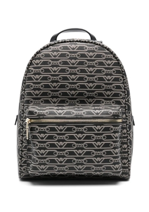 Emporio Armani logo-print backpack - Black