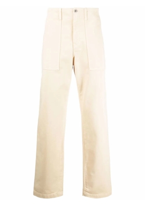 COUNTY OF MILAN embroidered Cross straight-leg trousers - Neutrals