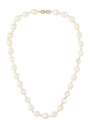 Givenchy Pre-Owned 1990s crystal and faux-pearl necklace - Gold