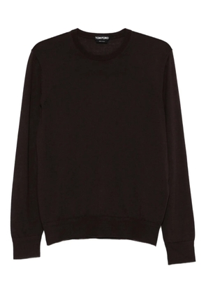 TOM FORD crew-neck cashmere-blend sweater - Brown