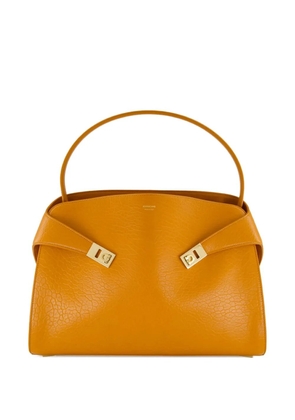 Ferragamo medium Hug maxi-grain leather shoulder bag - Orange