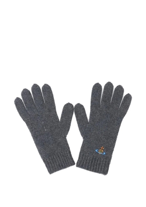 Vivienne Westwood Orb-appliqué gloves - Grey