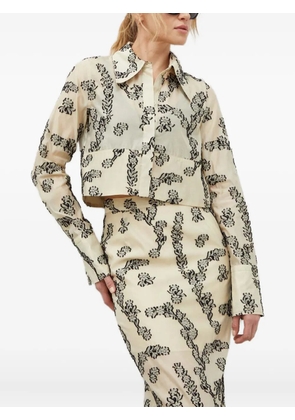 Day Birger Et Mikkelsen floral cropped blouse - Neutrals