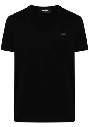DSQUARED2 logo-plaque cotton T-shirt - Black