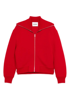 Jil Sander high-neck zip-up jacket - Red