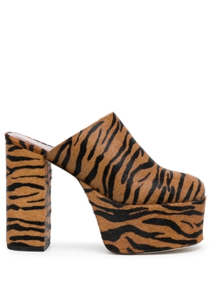Rejina Pyo Polly animal-print platform mules - Brown