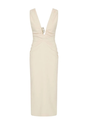 Rachel Gilbert Martina embellished midi cocktail dress - Neutrals