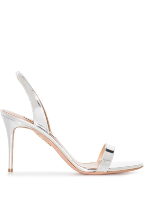 Aquazzura So Nude metallic slingback sandals - Silver