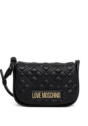 Love Moschino logo-lettering crossbody bag - Black