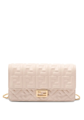 FENDI Wallet On Chain Baguette clutch bag - White