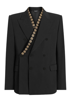 Dolce & Gabbana Sicilia embellished double-breasted blazer - Grey