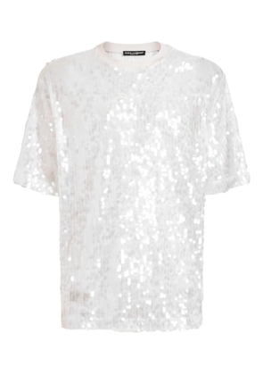 Dolce & Gabbana sequin-embellished T-shirt - White