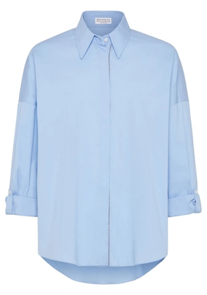 Brunello Cucinelli poplin shirt - Blue