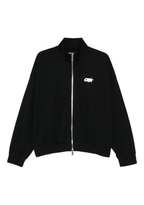 COLE BUXTON zip-fastening logo-detail sweatshirt - Black