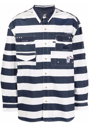Billionaire Boys Club striped button-up shirt - Blue
