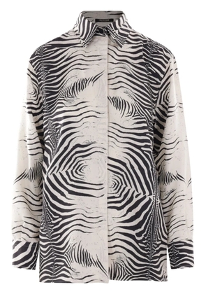 Roberto Cavalli zebra-print shirt - White