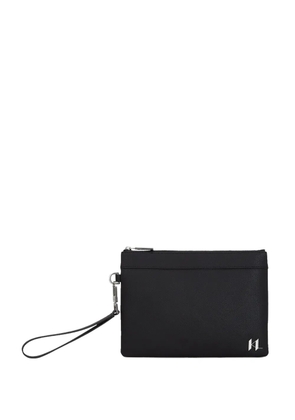Karl Lagerfeld monogram leather clutch - Black