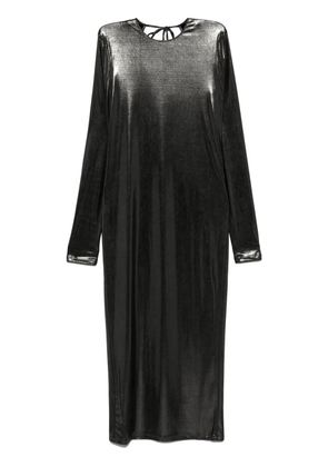 Patrizia Pepe laminated midi dress - Black