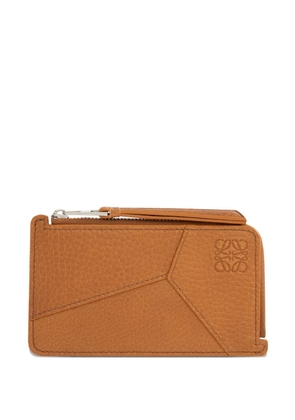 LOEWE Puzzle coin zip cardholder - Brown