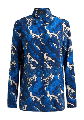 ETRO floral-print button-up shirt - Blue