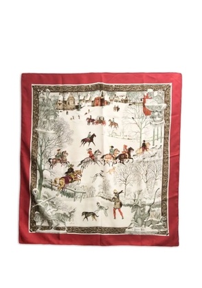 Hermès Pre-Owned 1970s L’Hiver silk scarf - Neutrals
