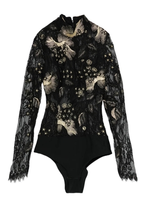 MITILIANE COUTURE embroidered lace bodysuit - Black