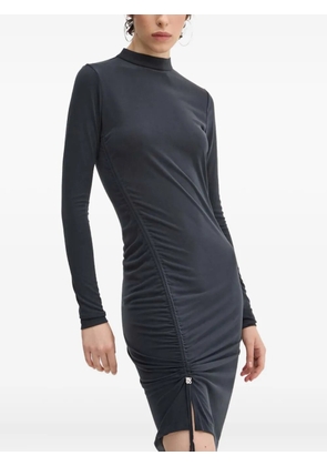 HUGO long-sleeve ruched mini dress - Grey