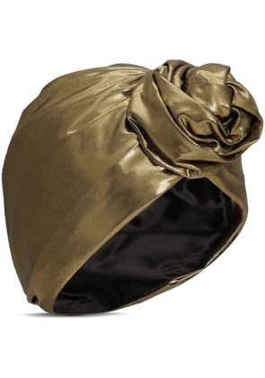 Dolce & Gabbana metallic stretch turban - Gold