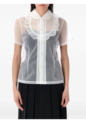 Comme Des Garçons Girl ruffled sheer shirt - White