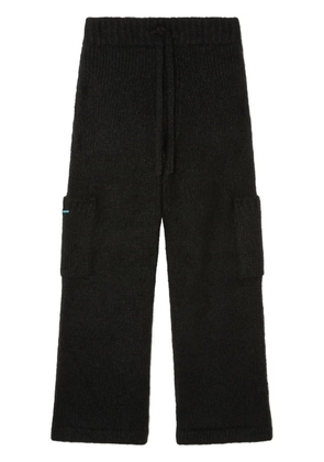 Alanui finest rib-knitted trousers - Black