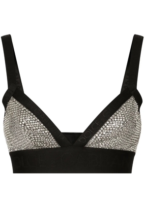 Dolce & Gabbana KIM DOLCE&GABBANA rhinestone-embellished triangle bra - Black