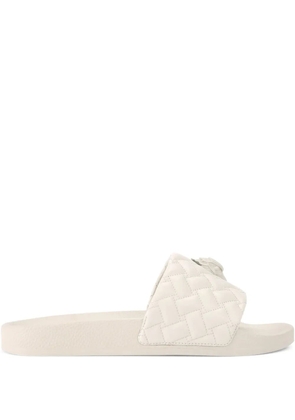 Kurt Geiger London Meena Eagle quilted slides - Neutrals