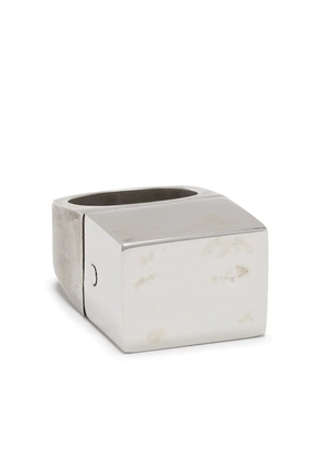 Parts of Four Geo cube-shape ring - Metallic