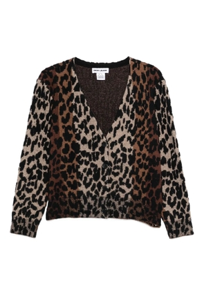 DKNY animal-pattern V-neck cardigan - Neutrals