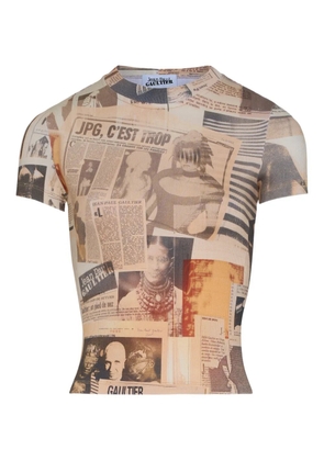 Jean Paul Gaultier journal-print T-shirt - Neutrals
