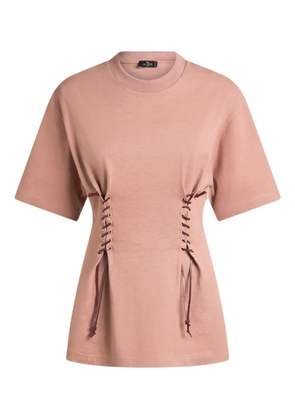 ETRO laced side T-shirt - Pink