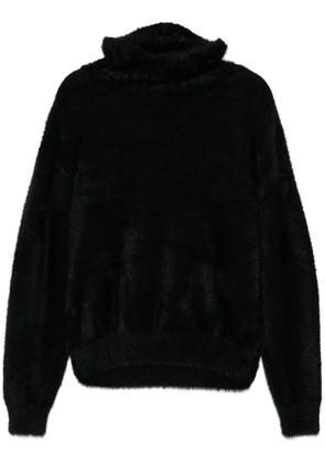 Charles Jeffrey Loverboy Fluffy Ears Balaclava jumper - Black