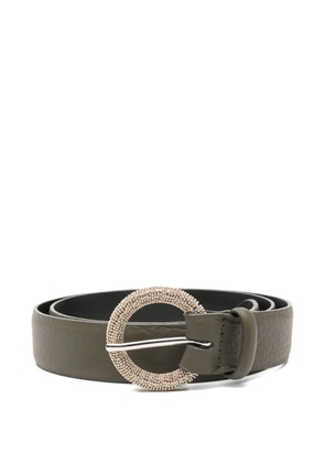 Orciani beaded leather belt - Green